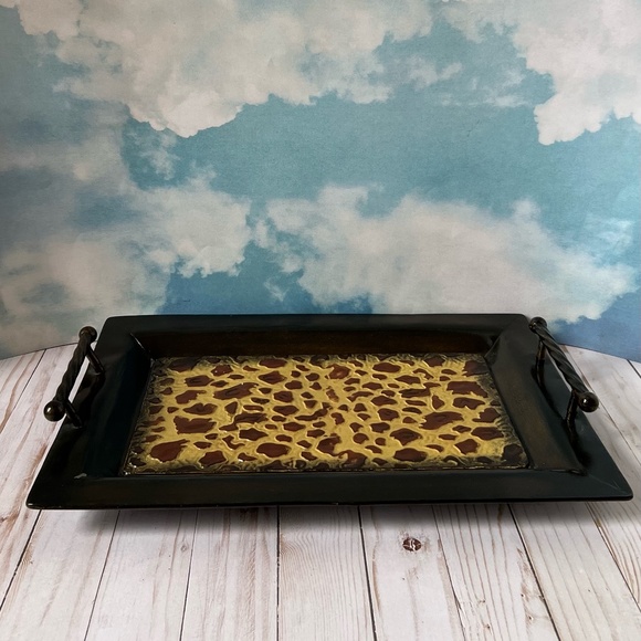 Other - Vintage leopard print tray